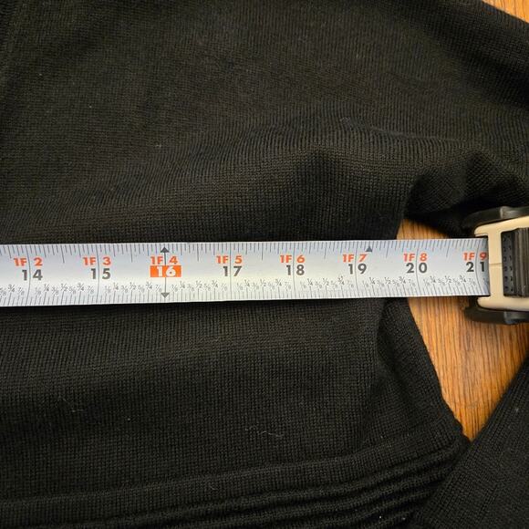 Lululemon Sit in Lotus Wrap Merino Wool open front cardigan Black Size 2 - Picture 12 of 16